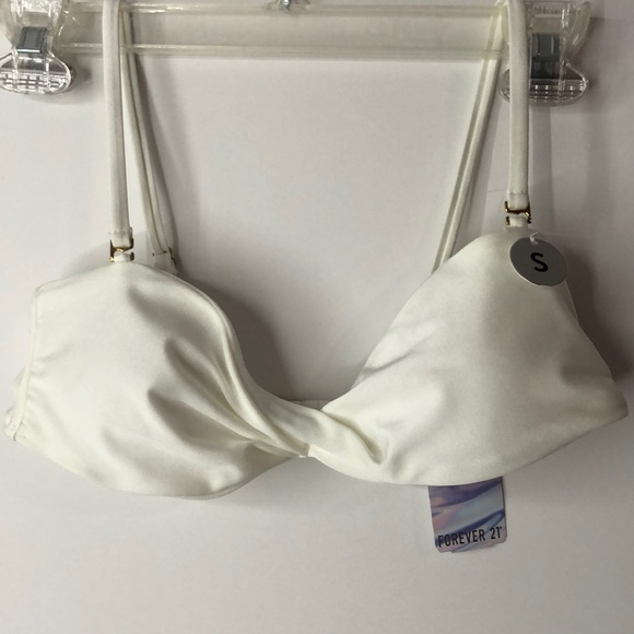 *SOLD* Forever 21 White bikini top - Picture 1 of 5